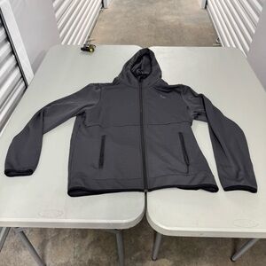 Men's Black Hooded Jacket Gerry large full zip light weight fleece